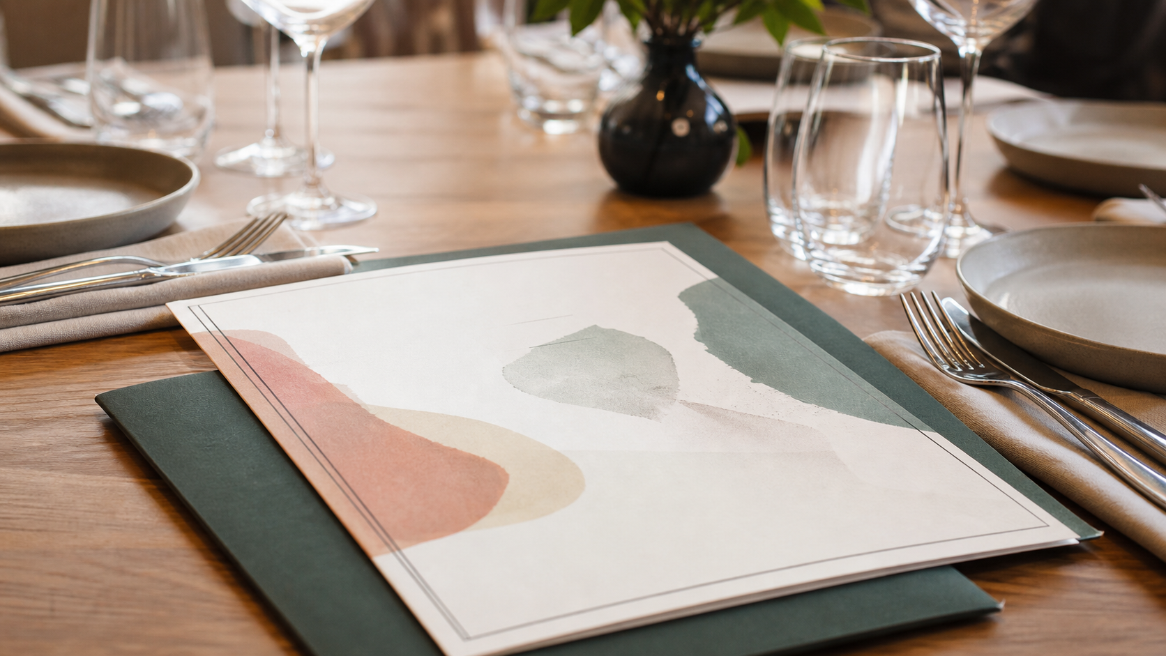 Menus plastifiés et supports restaurant