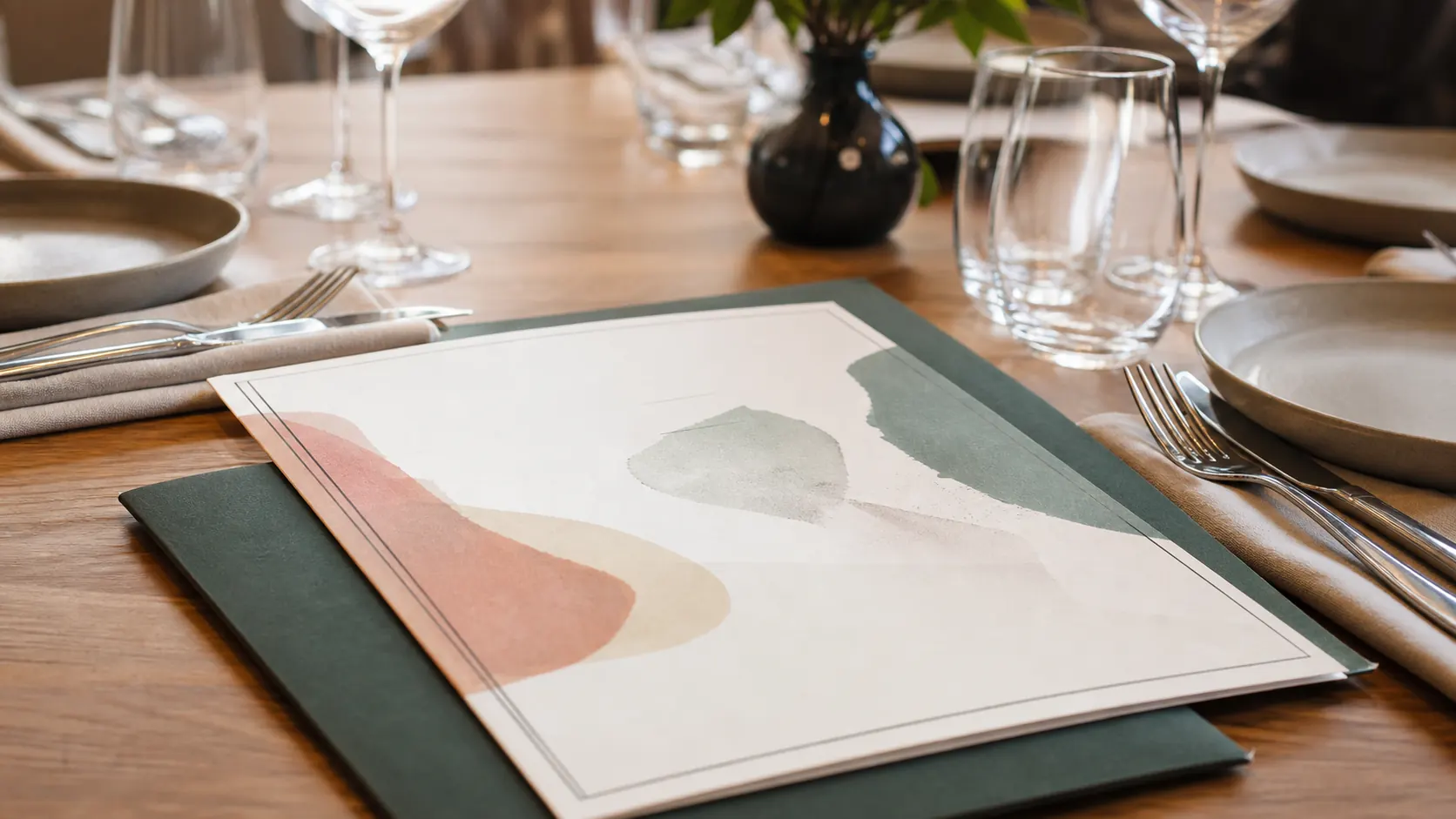 Menus plastifiés et supports restaurant
