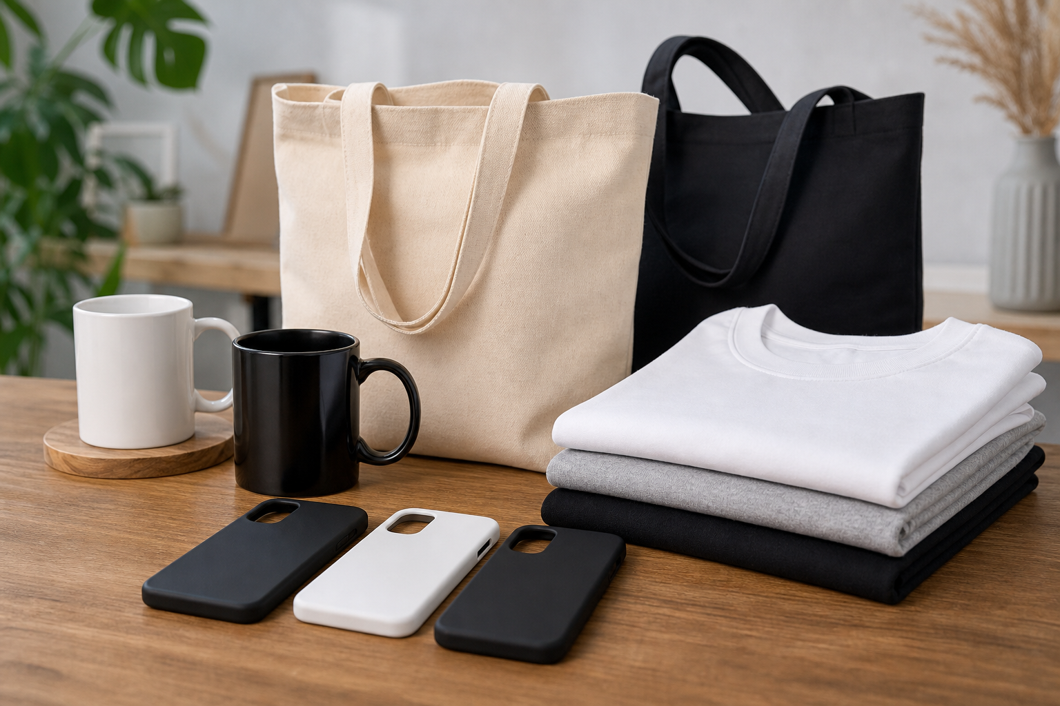 Mugs, t-shirts, tote bags et coques personnalisés